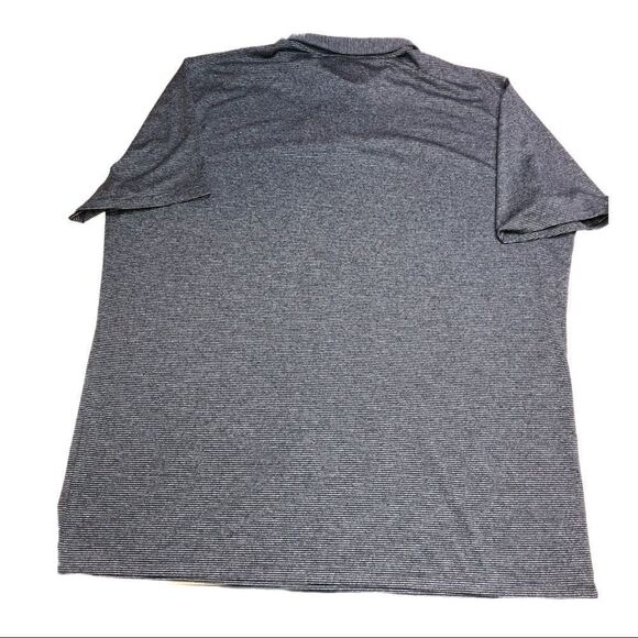 Nike Dri-fit Golf Polo XXL Grey Black stripped EUC - Picture 3 of 7